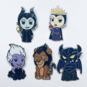 2024 Hidden Disney Disney Villains Complete Set Of 5 Pins